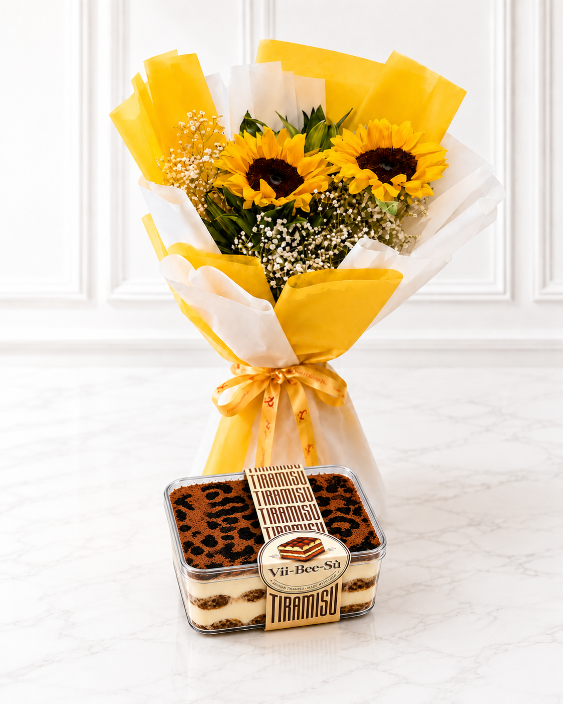 Classic Sunflowers & Tiramisu Thumbnail 2